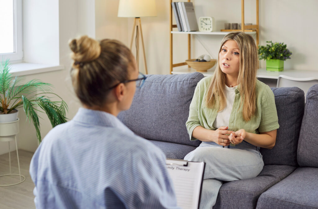 women at a therapy sessions for drug addiction treatment