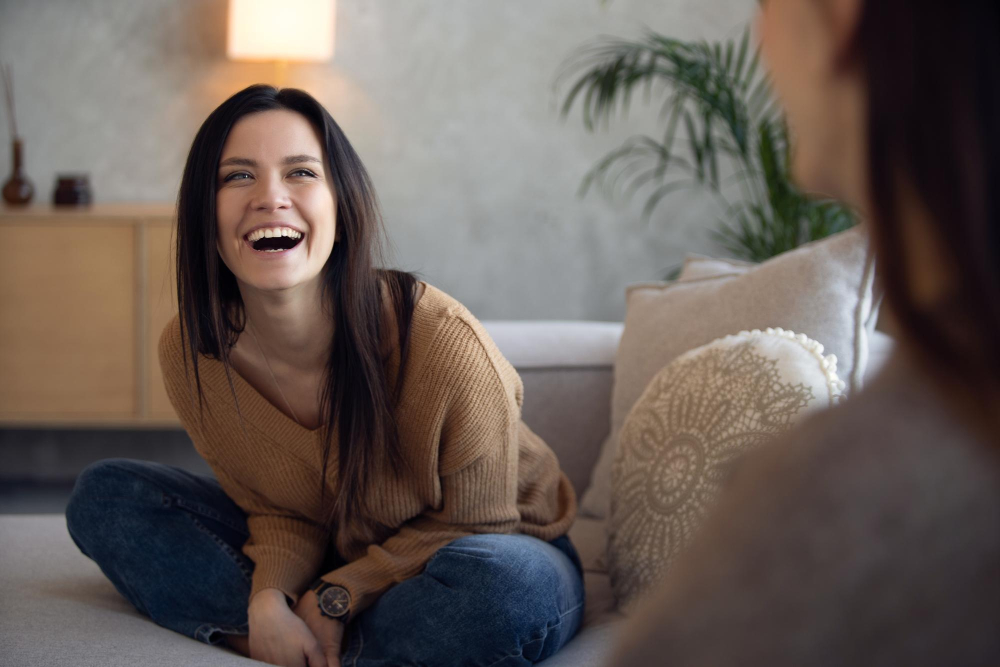 Woman participating in therapy with a psychologist for Cigna mental health coverage in Alpharetta, GA.